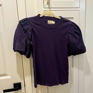 Nation LTD puff sleeve knit top